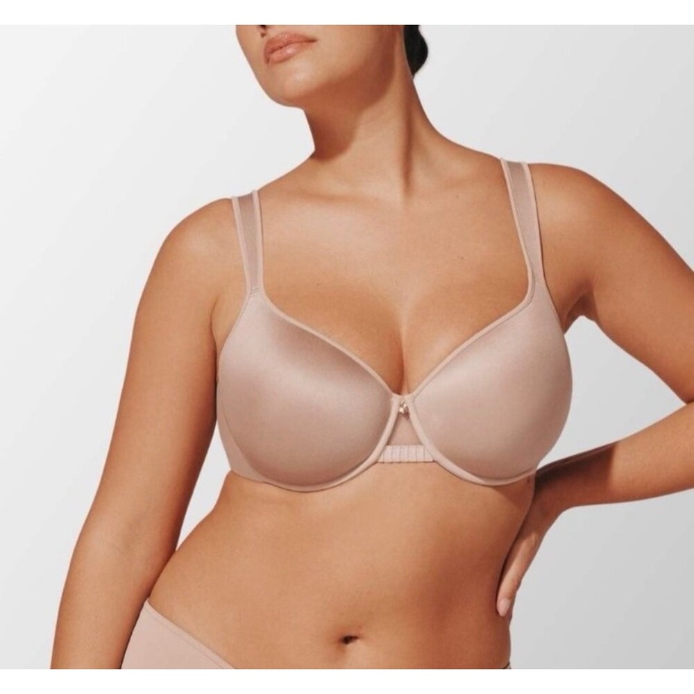 ThirdLove 24/7 Perfect Coverage Bra Beige Nude Size 34E Full Figure Memory Foam